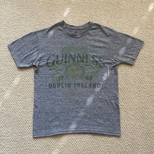Guinness Brewery Unisex Crewneck Short Sleeve T-Shirt Top Dublin, Ireland Grey